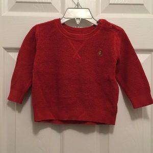 BabyGAP Red Waffle Knit Sweater 12-18 months